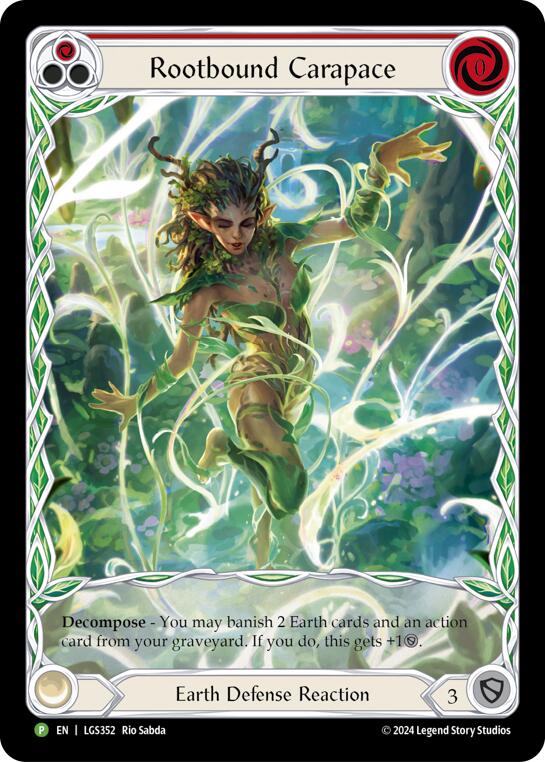 Rootbound Carapace (Red) (Extended Art) - LGS352 [LGS352] (Promo)  Rainbow Foil | Good Games Modbury