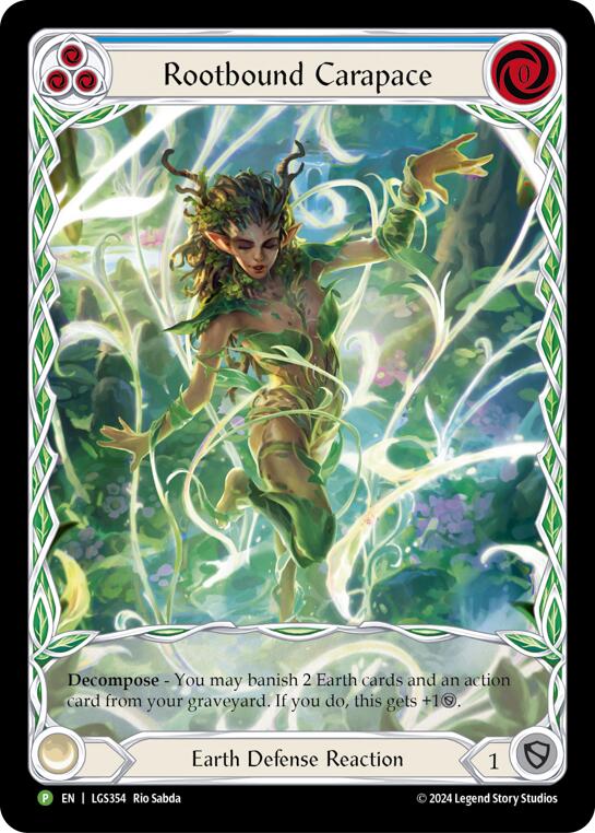 Rootbound Carapace (Blue) (Extended Art) - LGS354 [LGS354] (Promo)  Rainbow Foil | Good Games Modbury