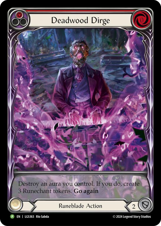 Deadwood Dirge (Red) (Extended Art) - LGS363 [LGS363] (Promo)  Rainbow Foil | Good Games Modbury