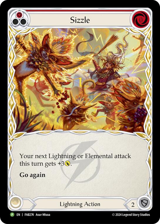 Sizzle (Red) - FAB274 [FAB274] (Promo)  Rainbow Foil | Good Games Modbury