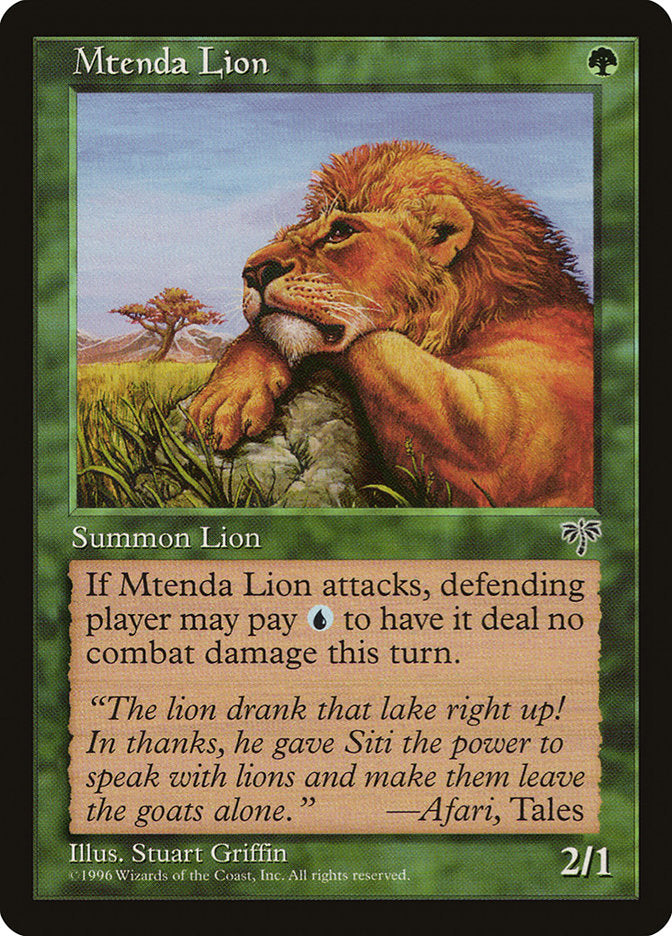 Mtenda Lion [Mirage] | Good Games Modbury