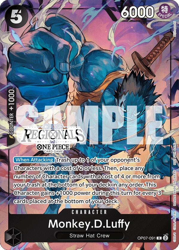 Monkey.D.Luffy (Online Regional 2024 Vol. 3) [One Piece Promotion Cards] | Good Games Modbury