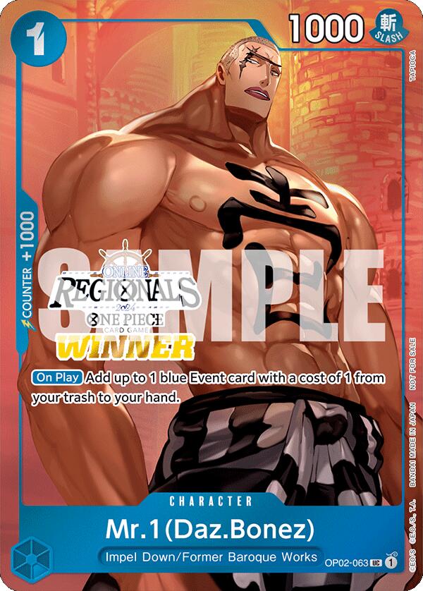 Mr.1 (Daz.Bonez) (Online Regional 2024 Vol. 3) [Winner] [One Piece Promotion Cards] | Good Games Modbury