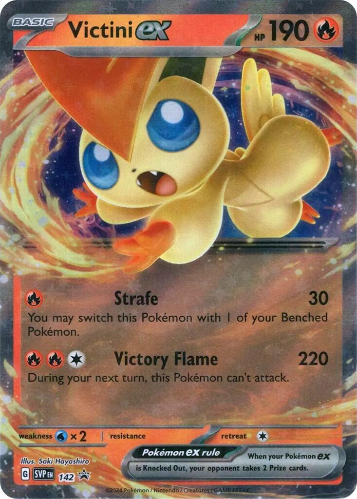 Victini ex (SVP142) [Scarlet & Violet: Black Star Promos] | Good Games Modbury