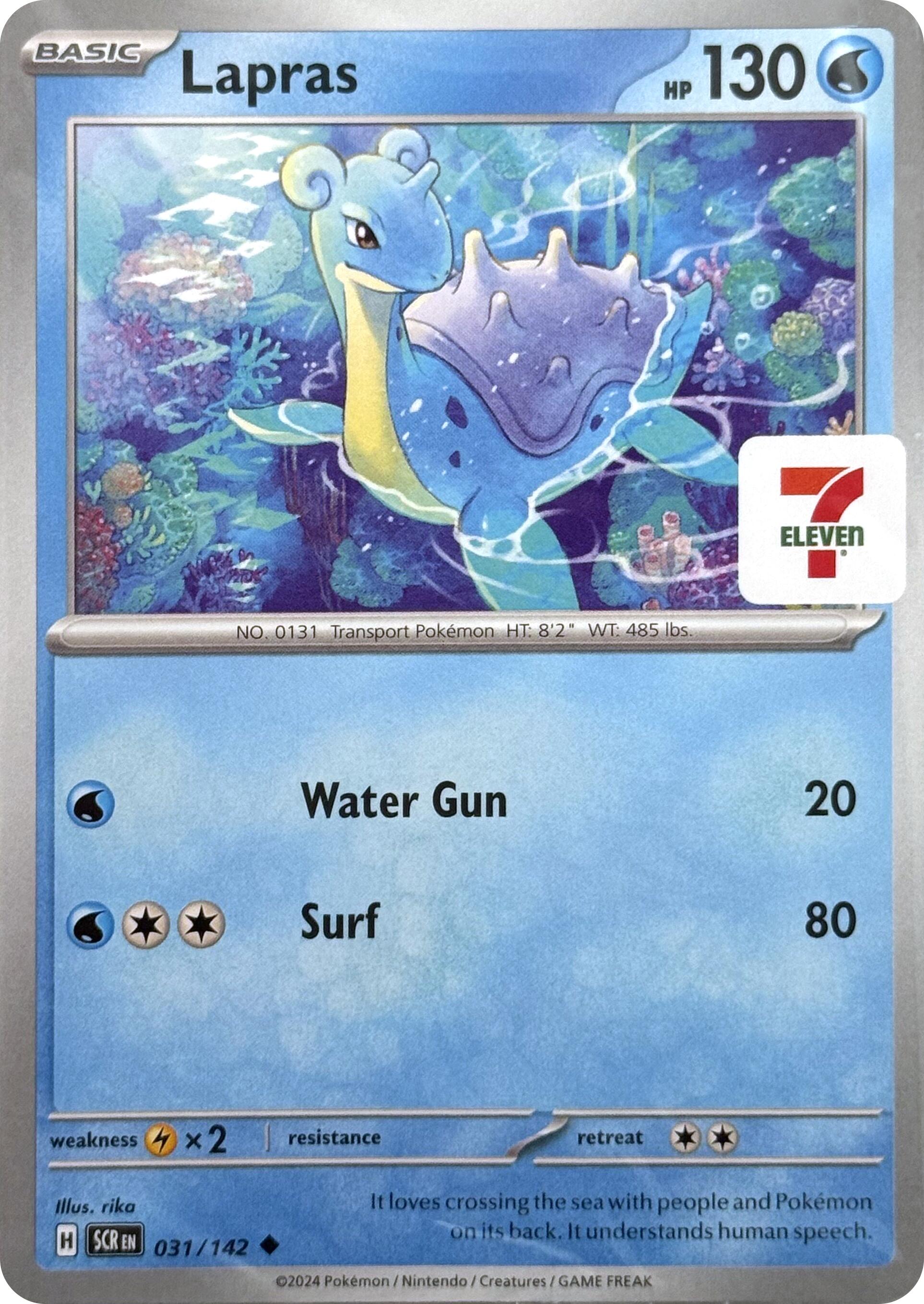 Lapras (031/142) (7-Eleven Promo) [Miscellaneous Cards] | Good Games Modbury