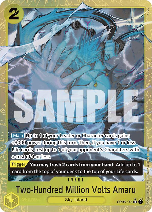 Two-Hundred Million Volts Amaru (Alternate Art) [Extra Booster: Memorial Collection] | Good Games Modbury