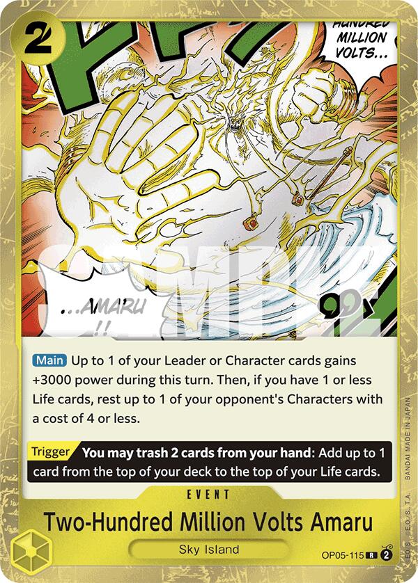 Two-Hundred Million Volts Amaru (Alternate Art) (Manga) [Extra Booster: Memorial Collection] | Good Games Modbury