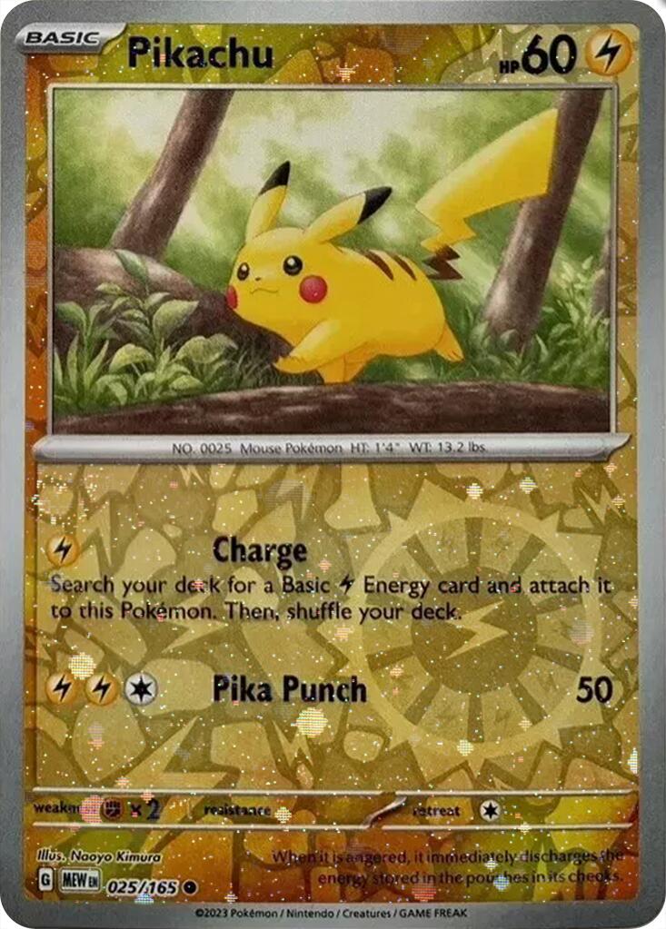 Pikachu (025/165) (Cosmos Holo) (Costco Exclusive) [Miscellaneous Cards] | Good Games Modbury