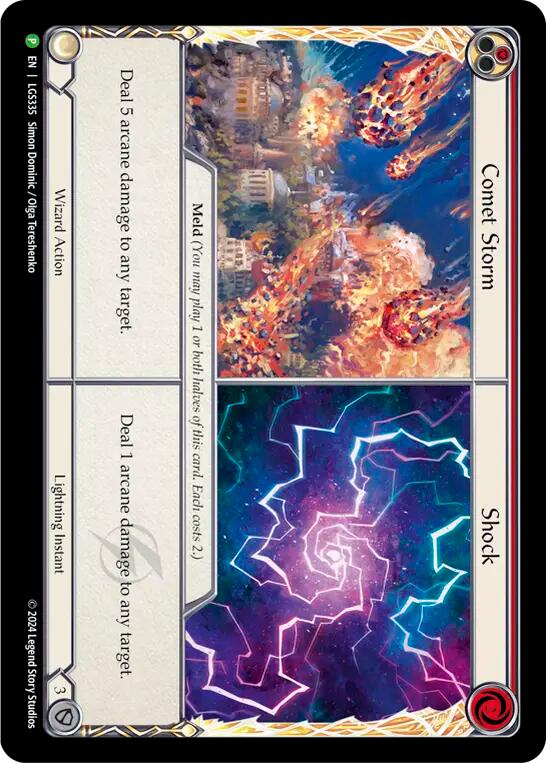 Comet Storm // Shock [LGS335] (Promo)  Cold Foil | Good Games Modbury