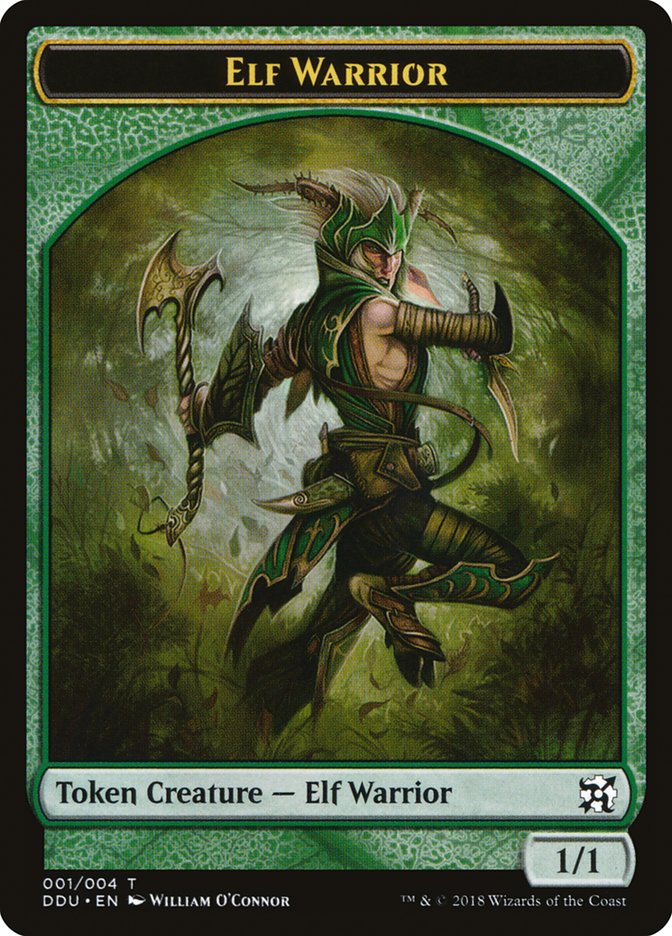 Elf Warrior Token [Duel Decks: Elves vs. Inventors Tokens] | Good Games Modbury