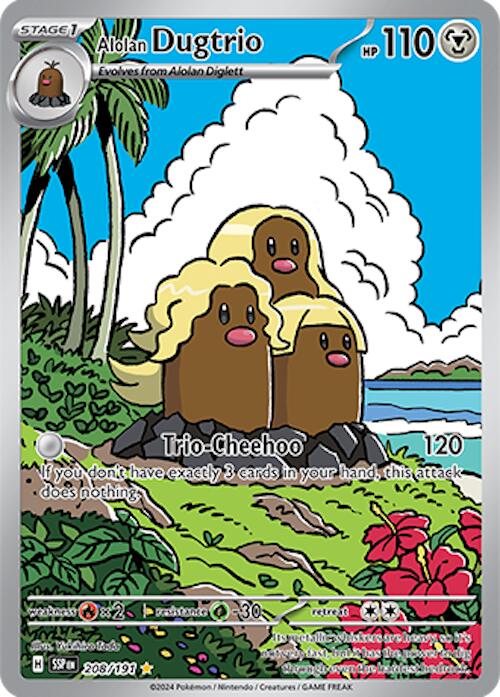 Alolan Dugtrio (208/191) [Scarlet & Violet: Surging Sparks] | Good Games Modbury
