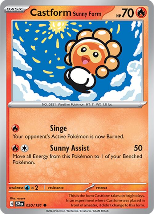 Castform Sunny Form (020/191) [Scarlet & Violet: Surging Sparks] | Good Games Modbury