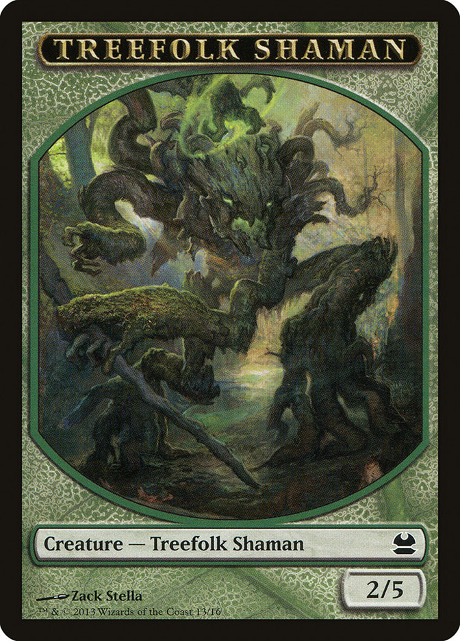 Treefolk Shaman Token [Modern Masters Tokens] | Good Games Modbury