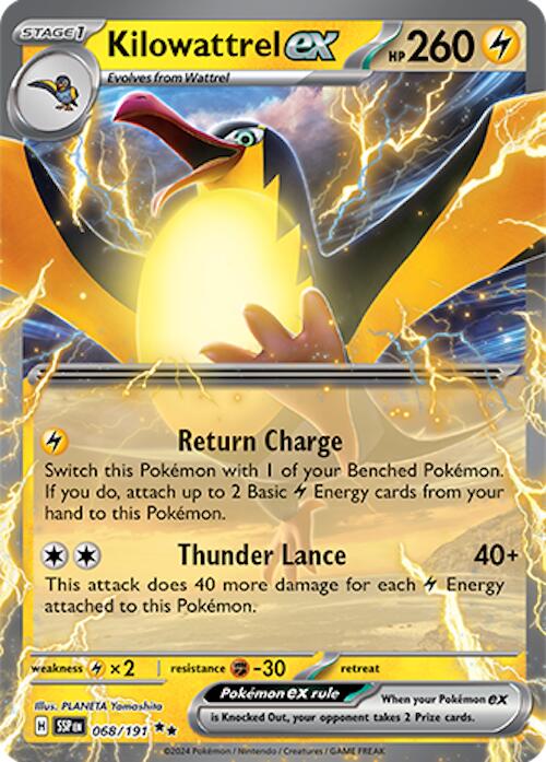 Kilowattrel ex (068/191) [Scarlet & Violet: Surging Sparks] | Good Games Modbury