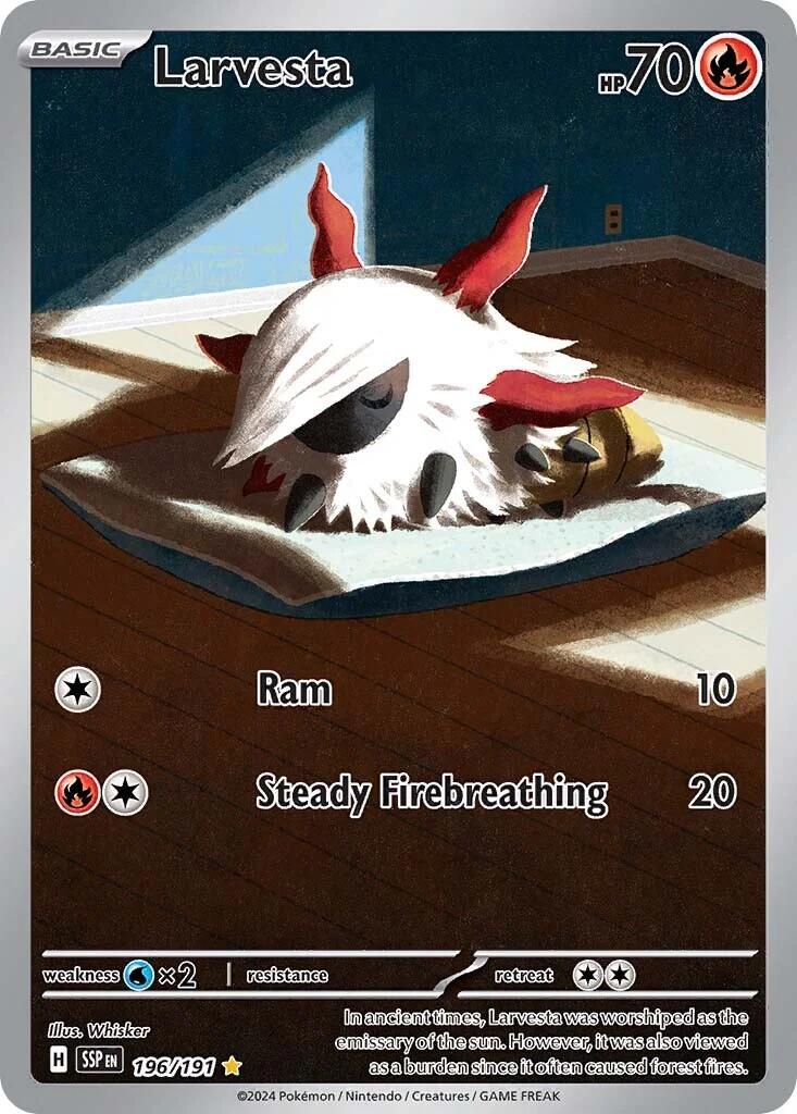 Larvesta (196/191) [Scarlet & Violet: Surging Sparks] | Good Games Modbury