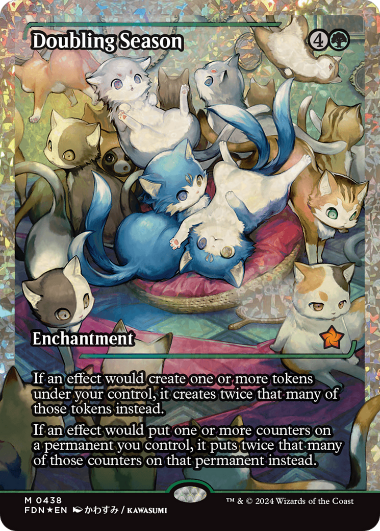 Doubling Season (Showcase) (Fracture Foil) [Foundations] | Good Games Modbury