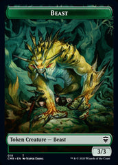 Beast (18) // Beast (19) Double-Sided Token [Commander Legends Tokens] | Good Games Modbury