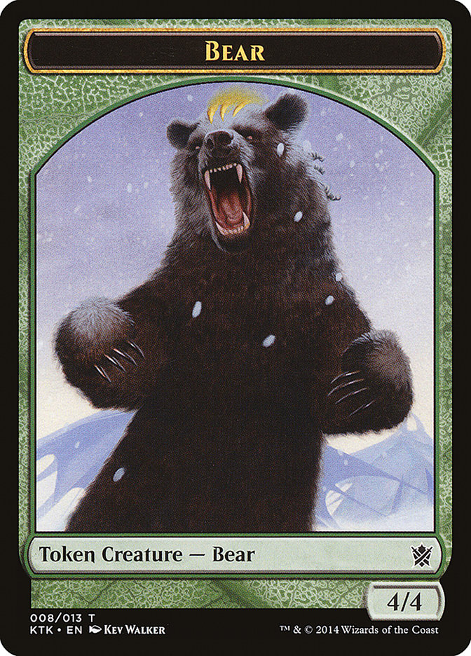 Bear Token [Khans of Tarkir Tokens] | Good Games Modbury