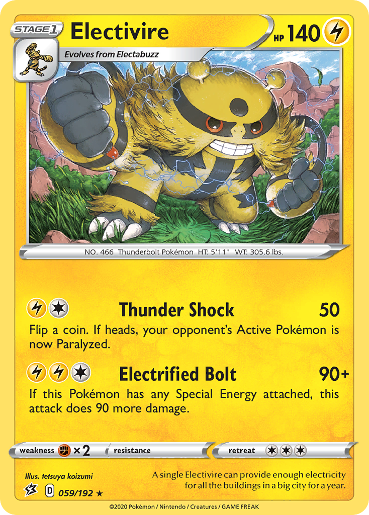 Electivire (059/192) [Sword & Shield: Rebel Clash] | Good Games Modbury