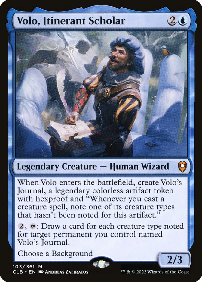 Volo, Itinerant Scholar 103/361 (Commander Legends: Battle for Baldur's Gate)  | Good Games Modbury