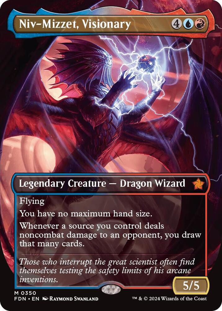 Niv-Mizzet, Visionary 350/291 (Foundations)  - Borderless | Good Games Modbury