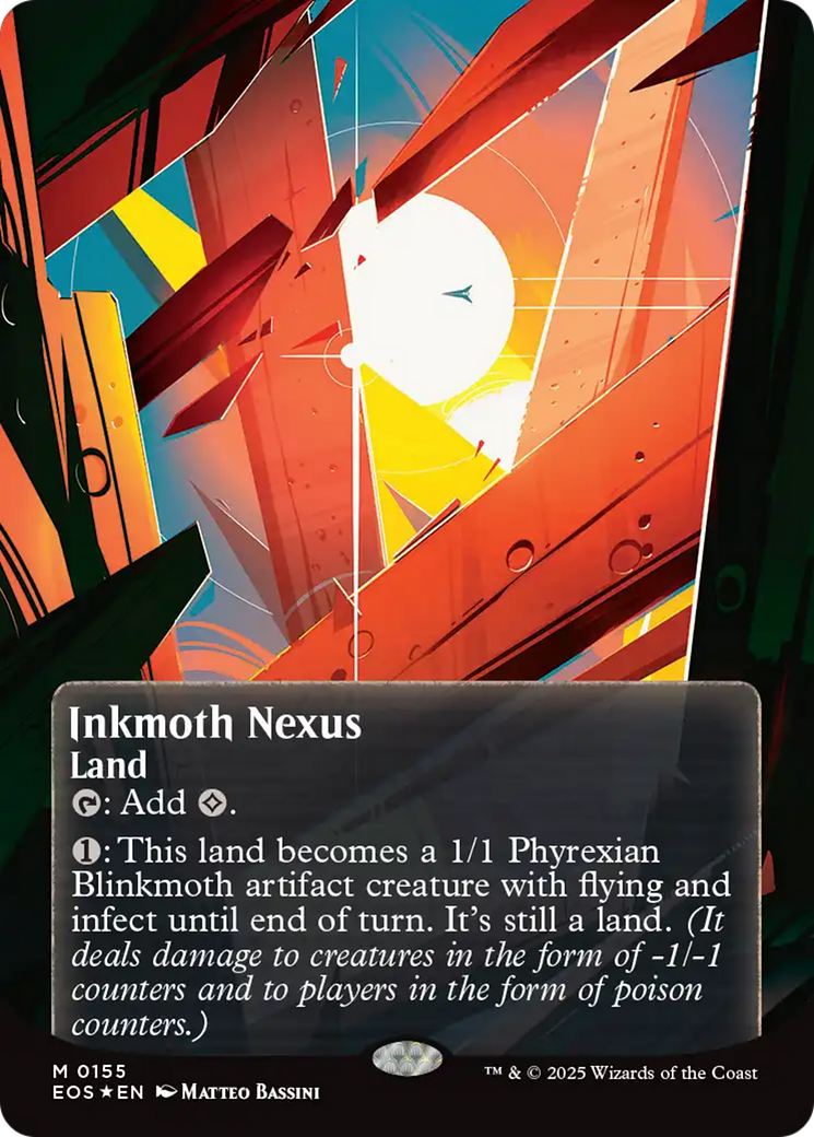 Inkmoth Nexus (0155) (Borderless) (Galaxy Foil) [Edge of Eternities: Stellar Sights] | Good Games Modbury