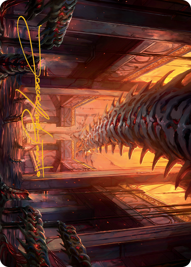 Bloodfell Caves Art Card (Gold-Stamped Signature) [March of the Machine Art Series] | Good Games Modbury