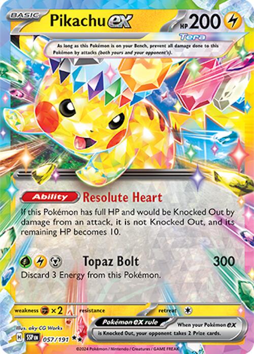 Pikachu ex (057/191) [Scarlet & Violet: Surging Sparks] | Good Games Modbury