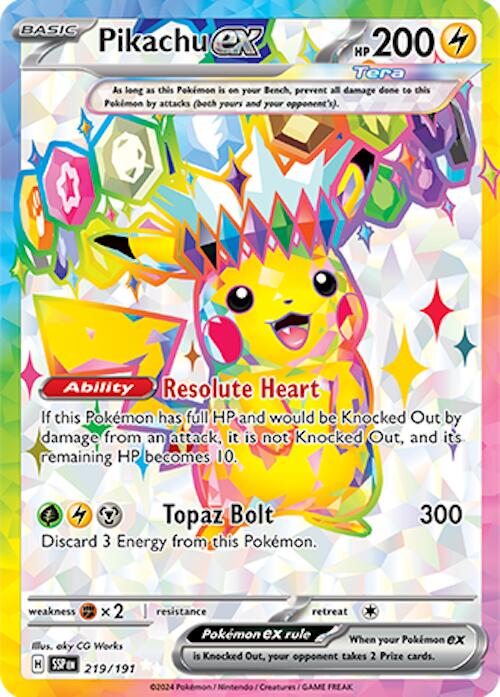 Pikachu ex (219/191) [Scarlet & Violet: Surging Sparks] | Good Games Modbury