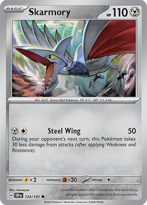 Skarmory (124/191) [Scarlet & Violet: Surging Sparks] | Good Games Modbury