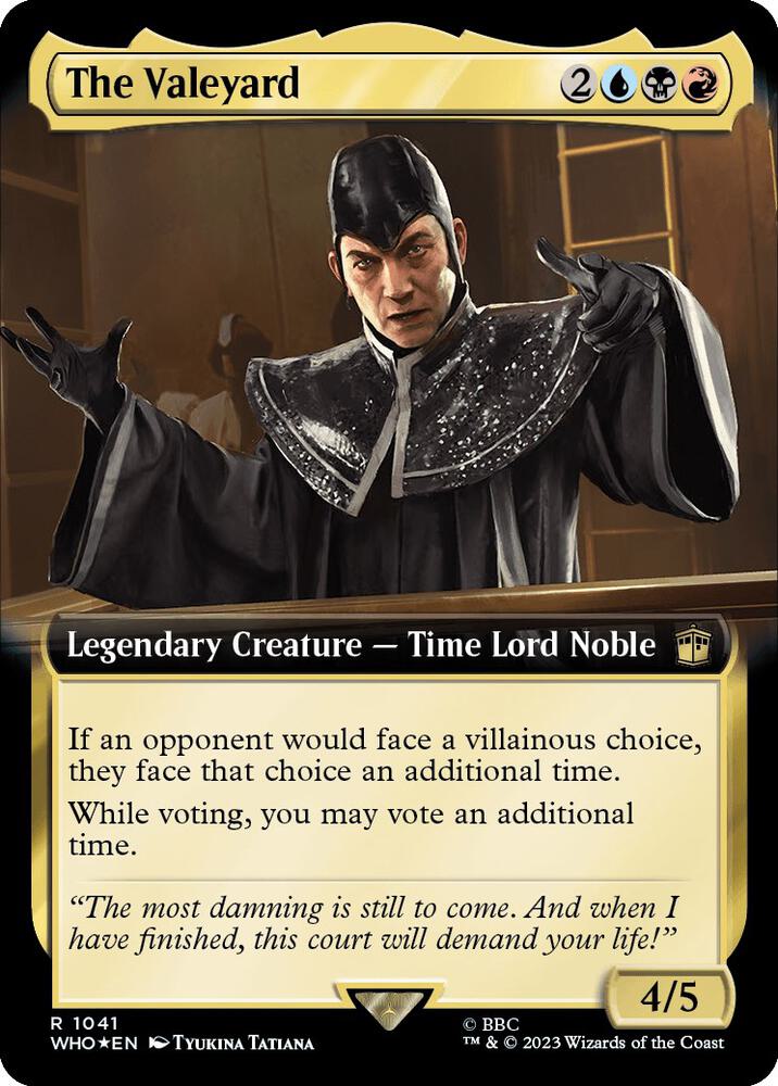 The Valeyard 1041/331 (Universes Beyond: Doctor Who)  - Extended Art Surge Foil | Good Games Modbury