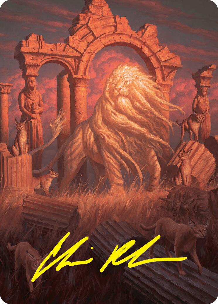 Arahbo, the First Fang Art Card (26/54) (Gold-Stamped Signature) [Foundations Art Series] | Good Games Modbury