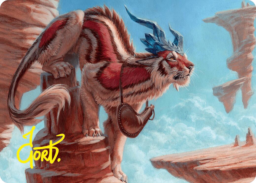 Felidar Savior Art Card (3/54) (Gold-Stamped Signature) [Foundations Art Series] | Good Games Modbury