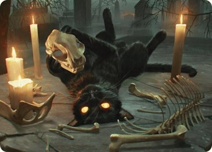 Nine-Lives Familiar Art Card (8/54) [Foundations Art Series] | Good Games Modbury