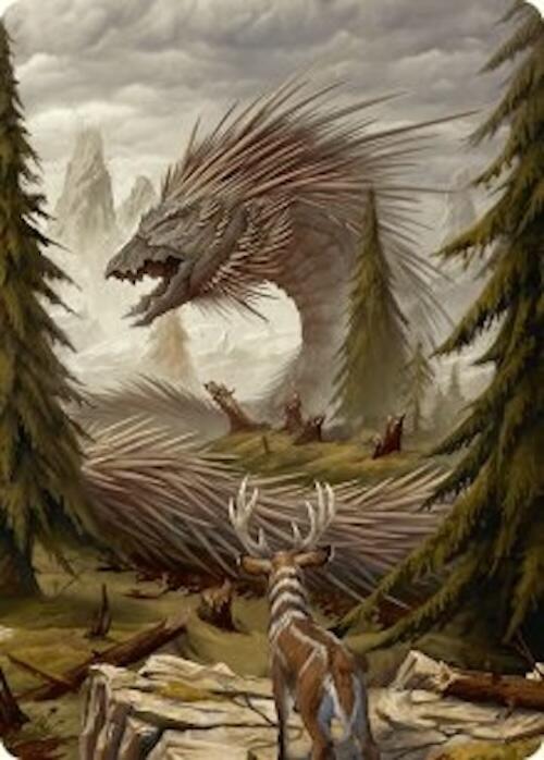 Quilled Greatwurm Art Card (44/54) [Foundations Art Series] | Good Games Modbury