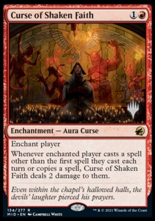 Curse of Shaken Faith (Promo Pack) [Innistrad: Midnight Hunt Promos] | Good Games Modbury
