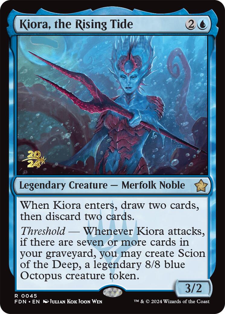Kiora, the Rising Tide [Foundations Prerelease Promos] | Good Games Modbury