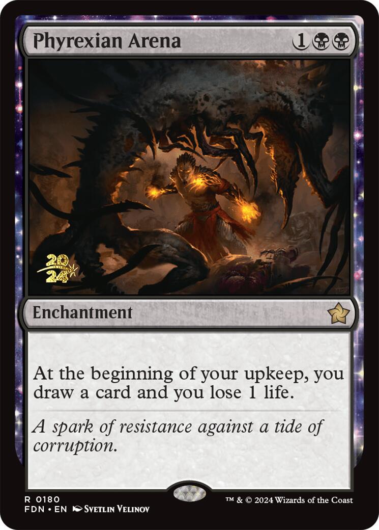 Phyrexian Arena [Foundations Prerelease Promos] | Good Games Modbury