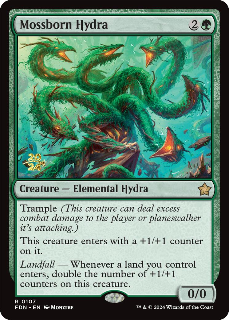 Mossborn Hydra [Foundations Prerelease Promos] | Good Games Modbury