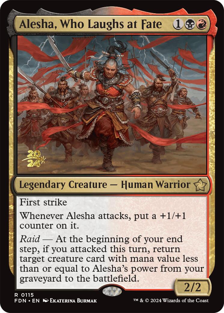 Alesha, Who Laughs at Fate [Foundations Prerelease Promos] | Good Games Modbury