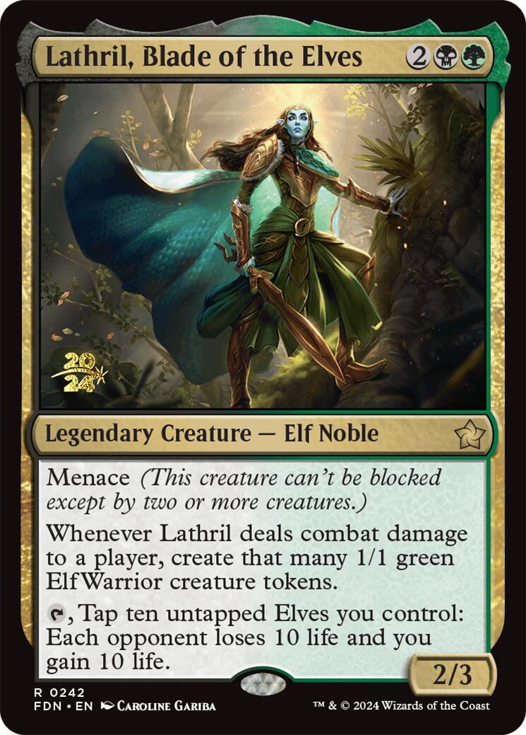 Lathril, Blade of the Elves [Foundations Prerelease Promos] | Good Games Modbury