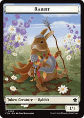Rabbit // Soldier Double-Sided Token [Foundations Tokens] | Good Games Modbury