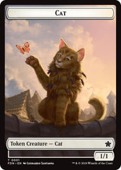 Spirit // Cat (0001) Doubled-Sided Token [Foundations Tokens] | Good Games Modbury