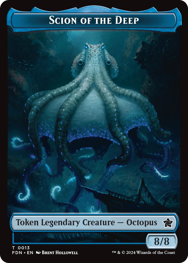 Scion of the Deep // Koma's Coil Doubled-Sided Token [Foundations Tokens] | Good Games Modbury