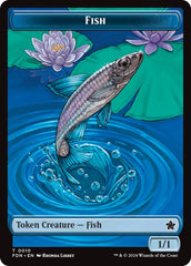 Faerie // Fish Doubled-Sided Token [Foundations Tokens] | Good Games Modbury