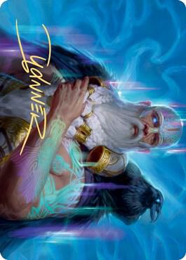 Alrund God of the Cosmos Art Card Gold Stamped Signature 9 (Art Series: Kaldheim)  | Good Games Modbury