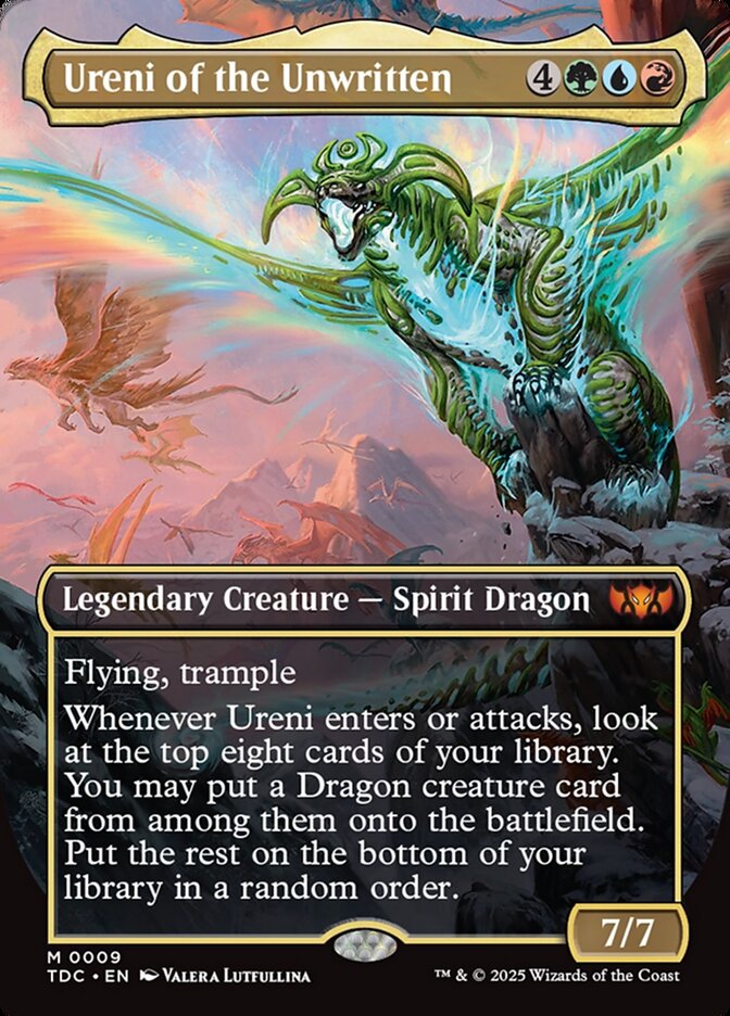Ureni of the Unwritten 9 (Commander: Tarkir: Dragonstorm)  - Borderless Foil | Good Games Modbury