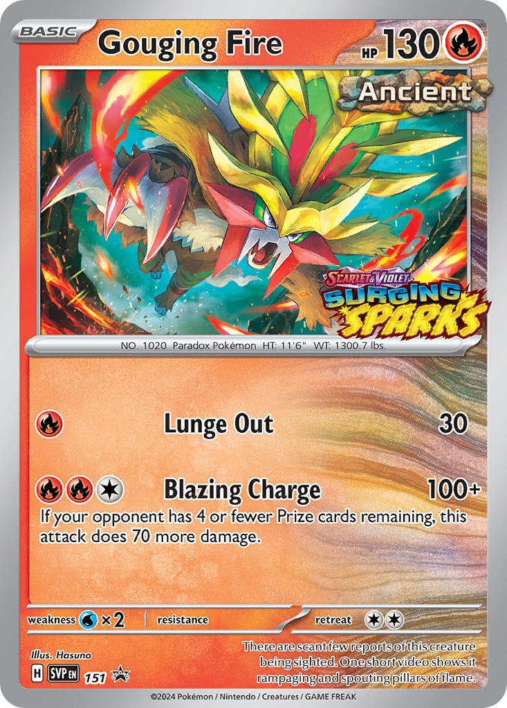 Gouging Fire (151) [Scarlet & Violet: Black Star Promos] | Good Games Modbury