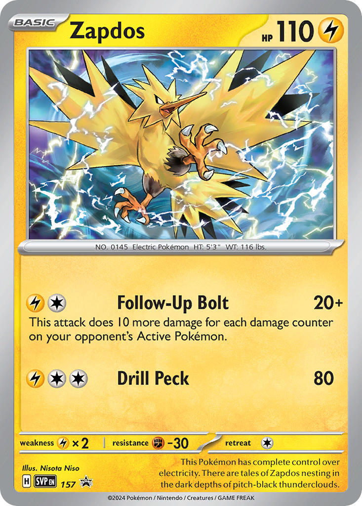 Zapdos (157) [Scarlet & Violet: Black Star Promos] | Good Games Modbury