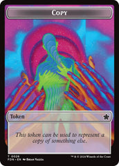 Copy // Human Double-Sided Token [Foundations Tokens] | Good Games Modbury